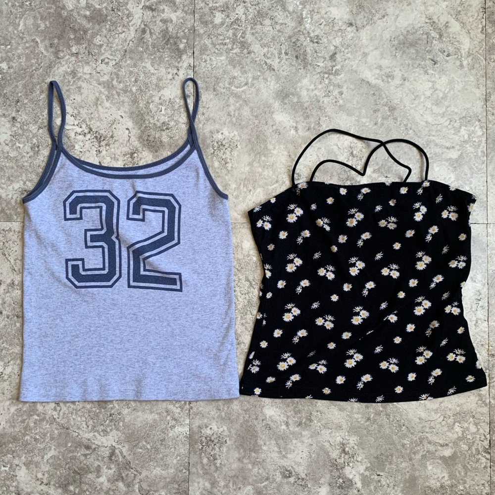 Set of 2 Spaghetti strap Tops